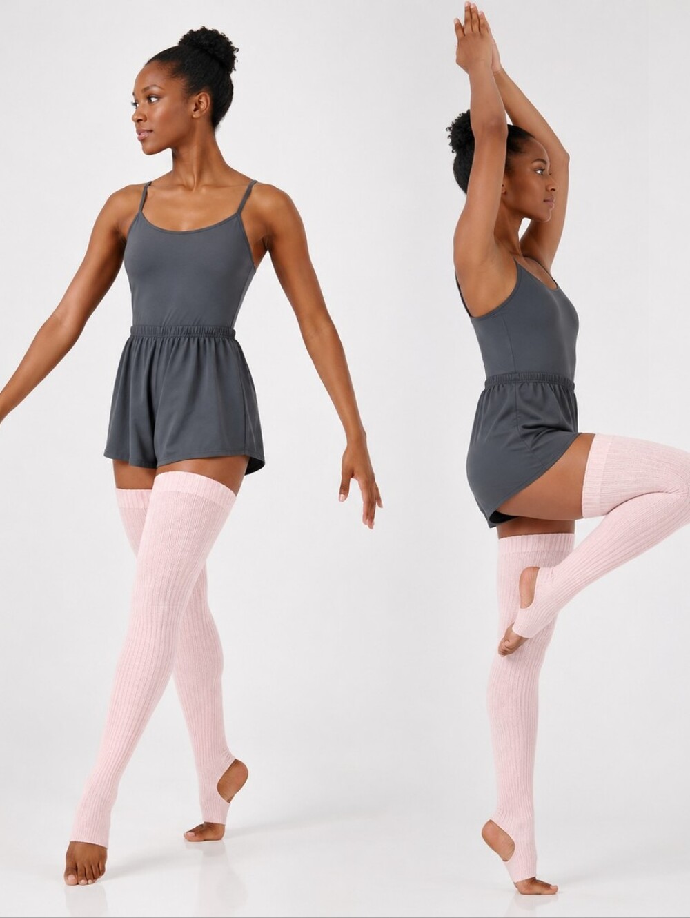 NWOT Body Wrappers Theatrical Pink 36" Extra Long Stirrup Leg Warmers OS